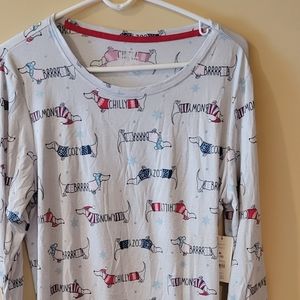 Cozy weiner dog print pajamas